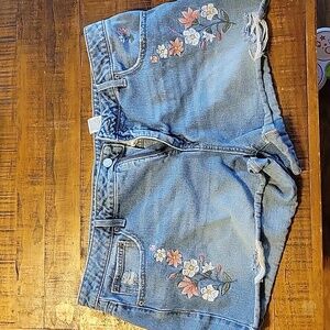 Embroidered Jean shorts